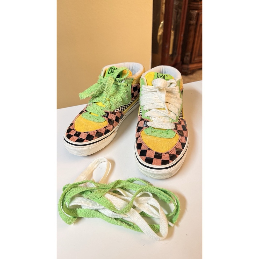 Vans‎ Tierra Whack Half Cab Checkerboard Suede Skate Shoes Mens 5.5 Womens 7